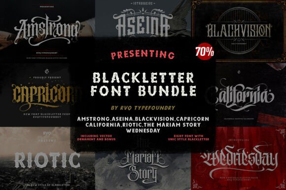 Blackletter Bundle: Modern Gothic Typography Unleashed