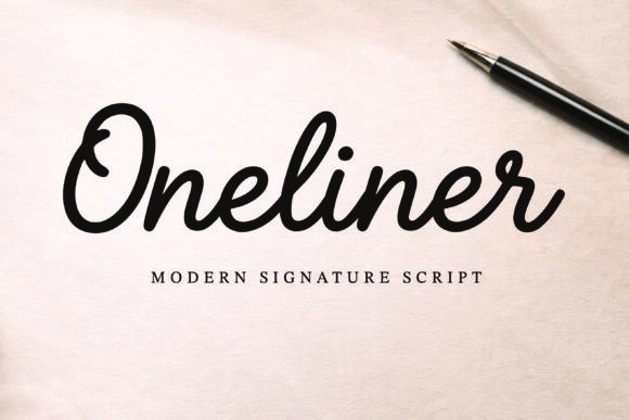 Oneliner: The Modern Signature Script for Elegant Branding