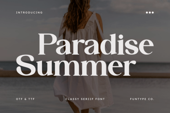 Paradise Summer: Bold Serif Font for Impactful Design
