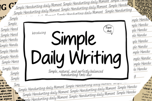 Simple Daily Writing: A Warm Font Duo for Authentic Design