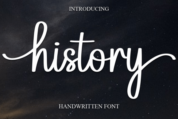 The Sweet Cursive Charm of the History Font