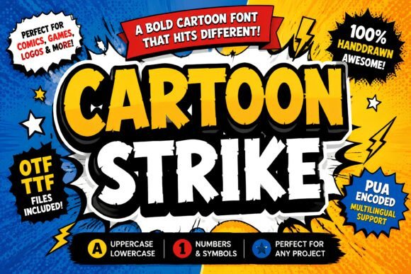 Unleash Dynamic Energy with the Cartoon Strike Font