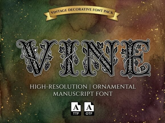 Vine: A Bold Decorative Font for High-Impact Design